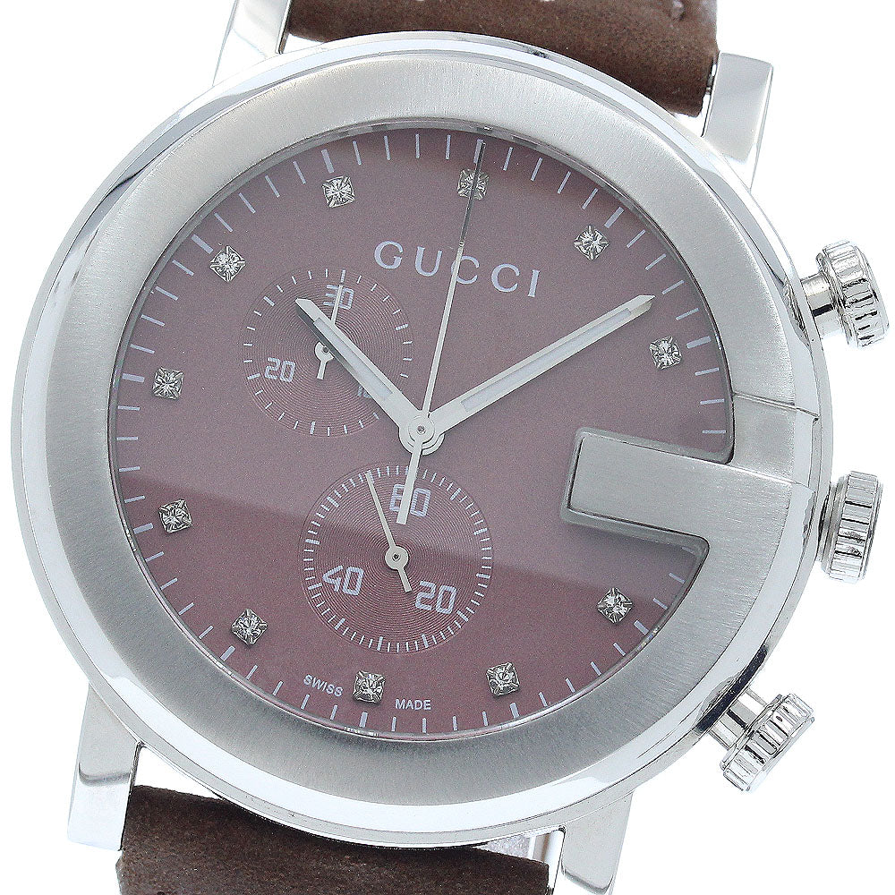 GUCCI G round 101M/YA101344 11-Diamond Chronograph Quartz Men's Watch_949670