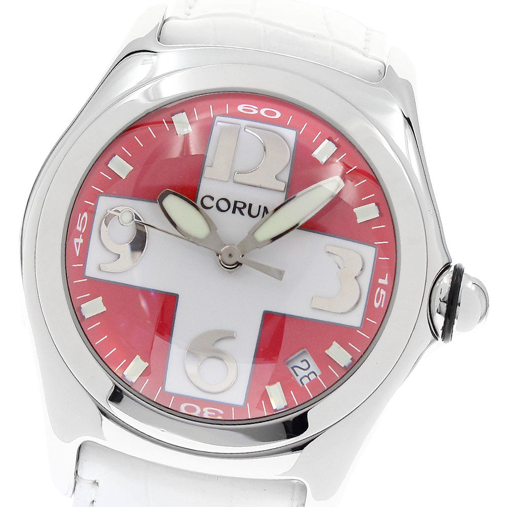 CORUM Bubble swiss flag 163.150.20 Date Red / white Dial Quartz Men's Watch_949698