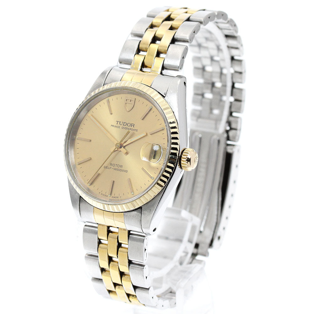 TUDOR Prince Oyster Date 75403N Cal.2824-2 YG bezel Automatic Boy's Watch_949702