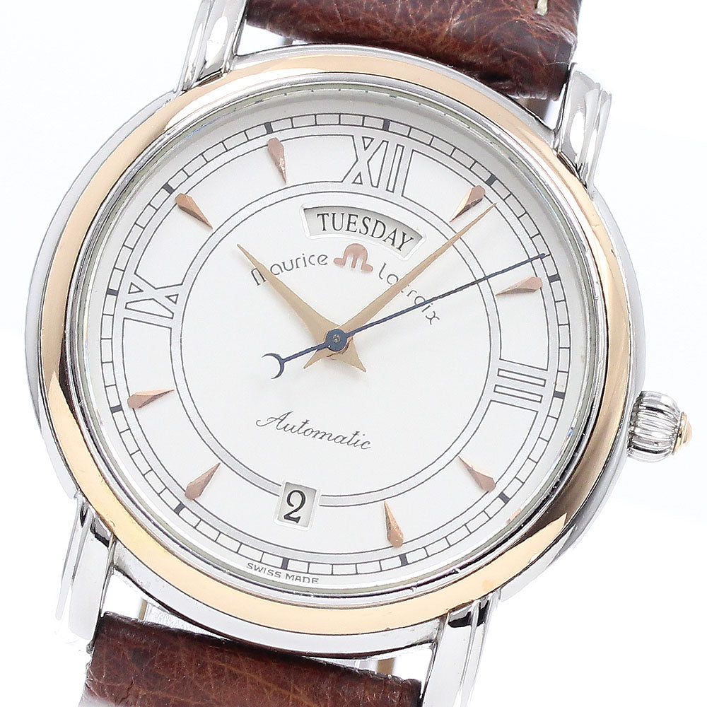 MAURICE LACROIX Pontos 09777 Day date Silver Dial Automatic Men's Watch_949713