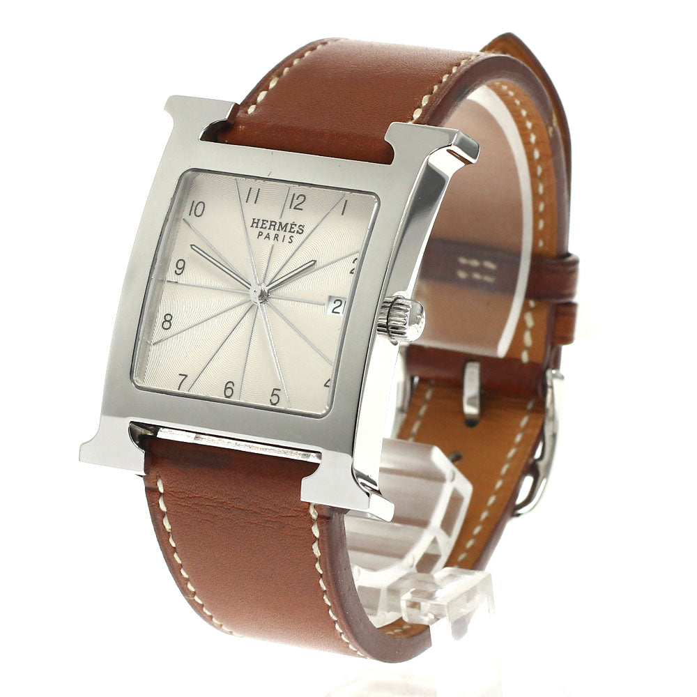 HERMES H watch HH1.810 Date Beige Dial Quartz Men's Watch_949714