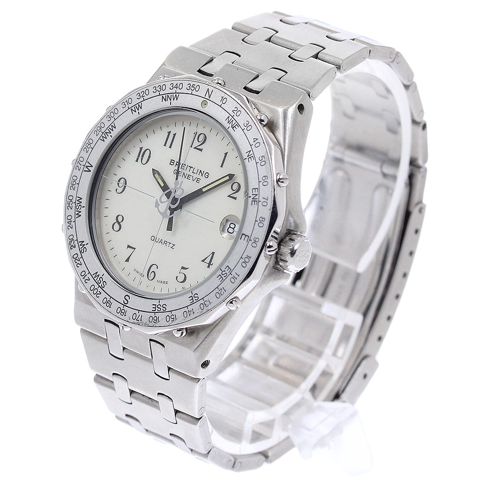 BREITLING Tabary 80770 Date white Dial Quartz Men's Watch_949731