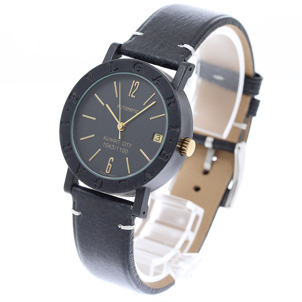 BVLGARI BVLGARIBVLGARI BB33VLD Kuwait Black Dial Automatic Men's Watch_949733