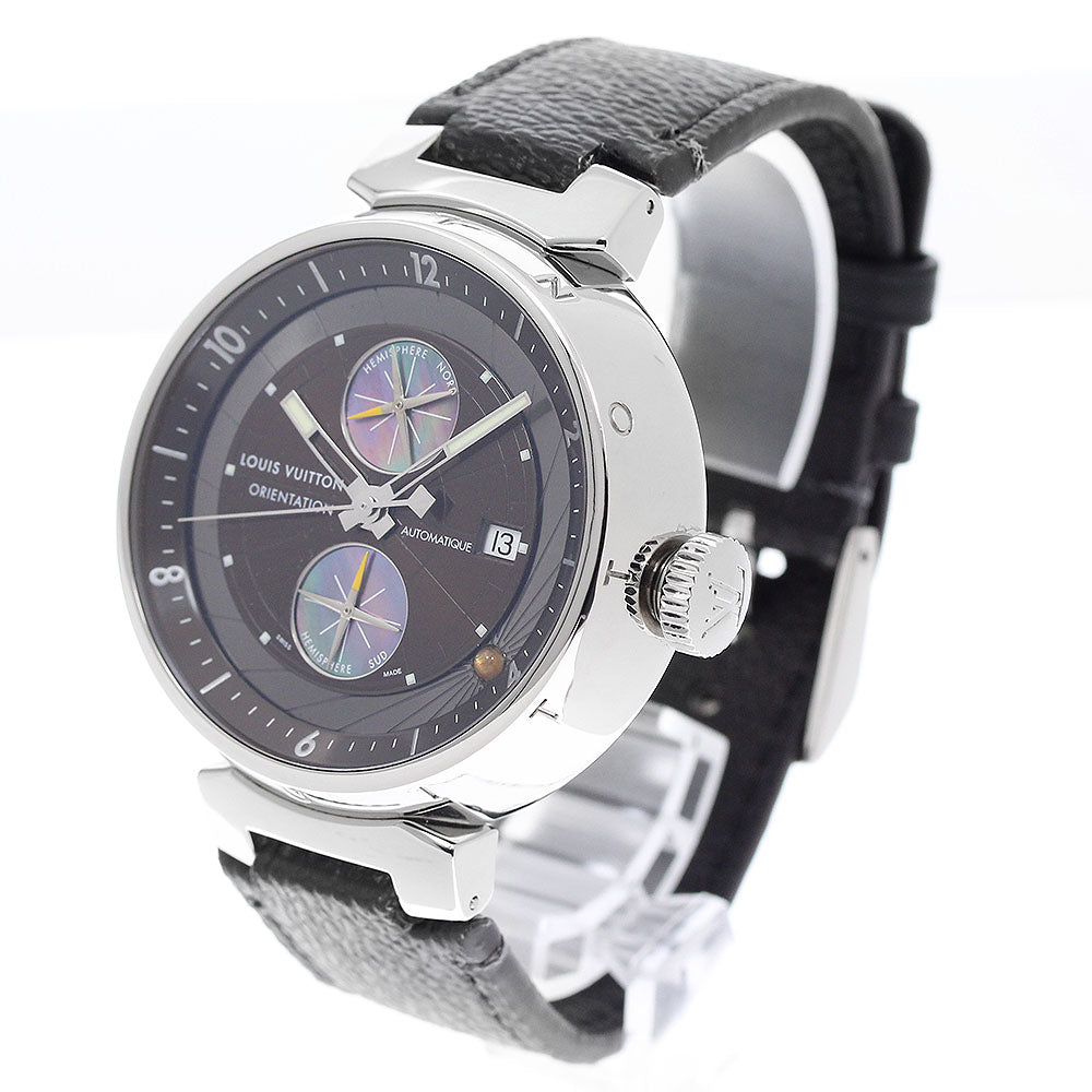 LOUIS VUITTON Tambour orientation Q10A1 Date Brown / shell Dial Automatic Men's Watch_949748