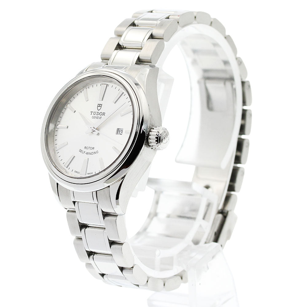 TUDOR style 12100 Date Silver Dial Automatic Ladies Watch_949755