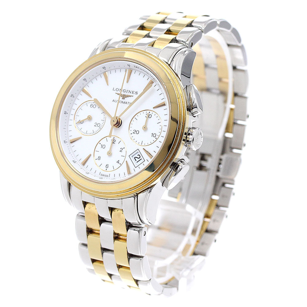 LONGINES Flagship L4.803.3 Chronograph Date White Dial Automatic Men's_949765