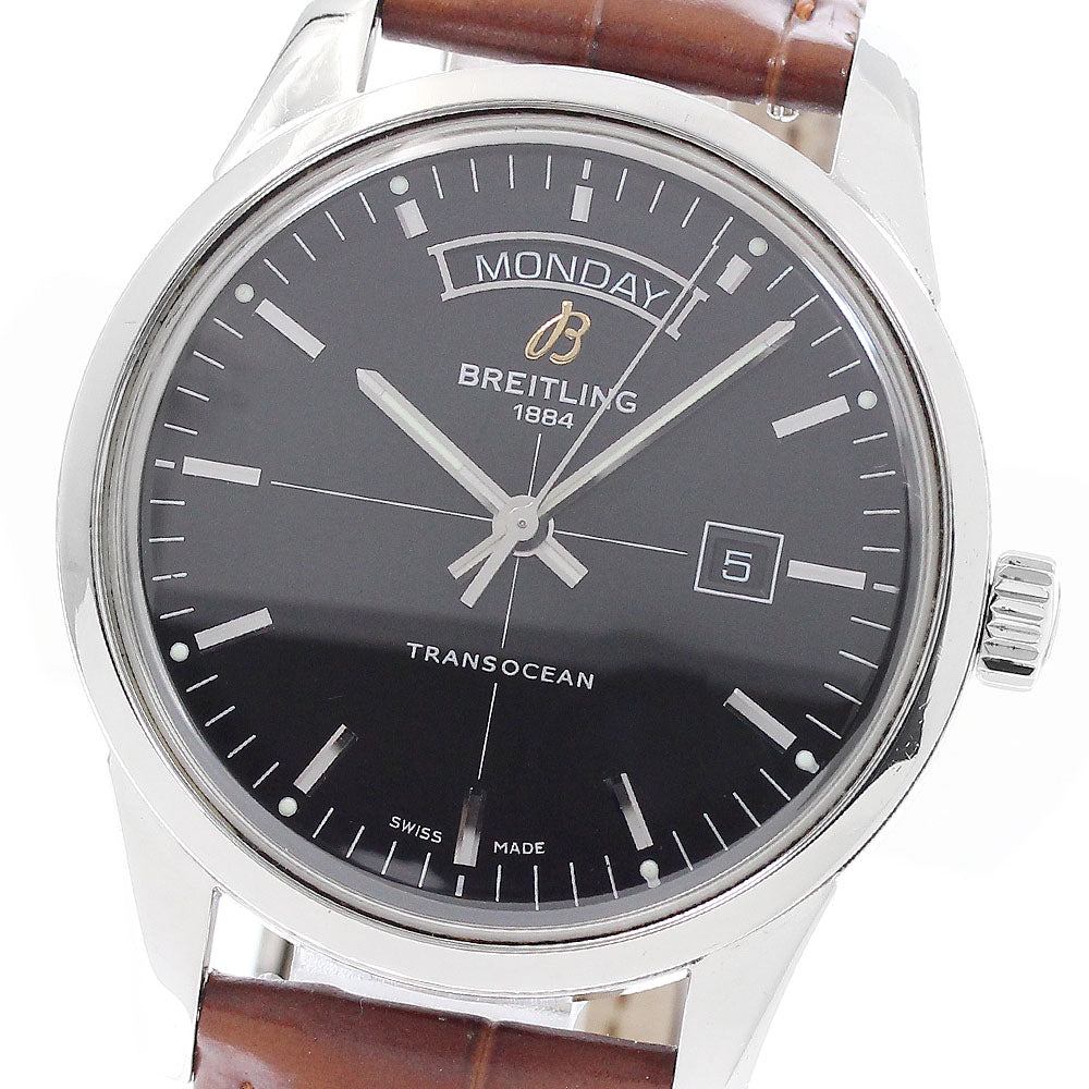 BREITLING Transocean A45310 Day date black Dial Automatic Men's Watch_949767