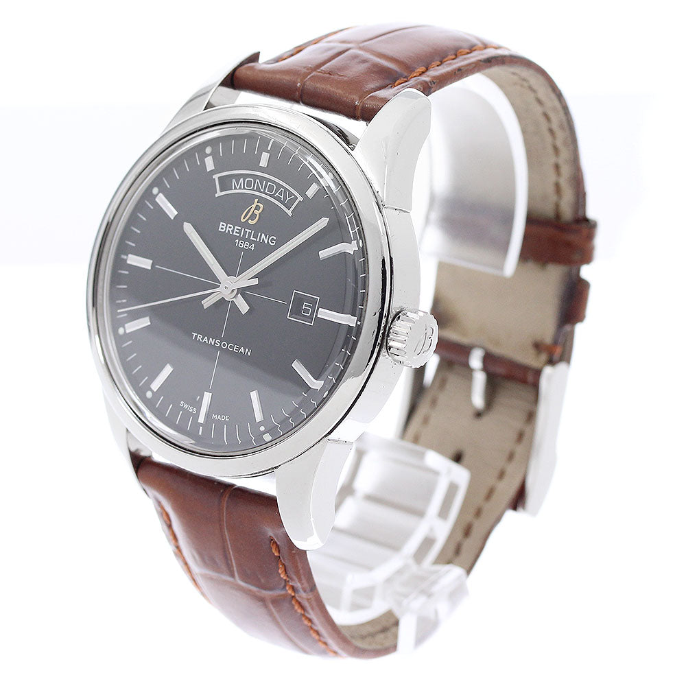 BREITLING Transocean A45310 Day date black Dial Automatic Men's Watch_949767