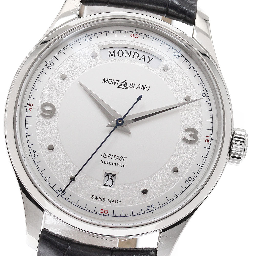 MONTBLANC Heritage Automatic Day Date 119947 Silver Dial Automatic Men's Watch_949786