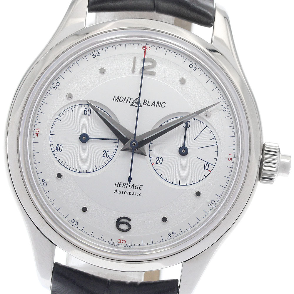 MONTBLANC Heritage Monopusher 119951 Chronograph Silver Dial Automatic Men's Watch_949790