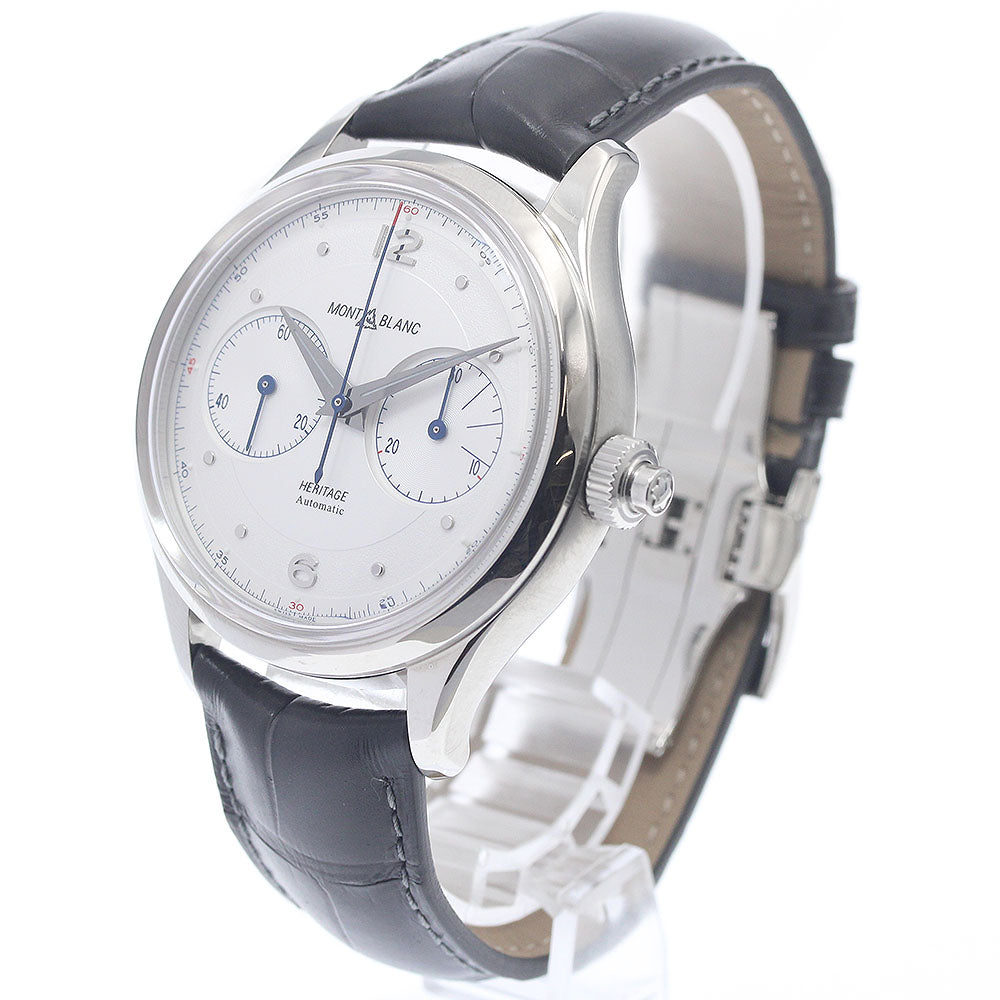 MONTBLANC Heritage Monopusher 119951 Chronograph Silver Dial Automatic Men's Watch_949790