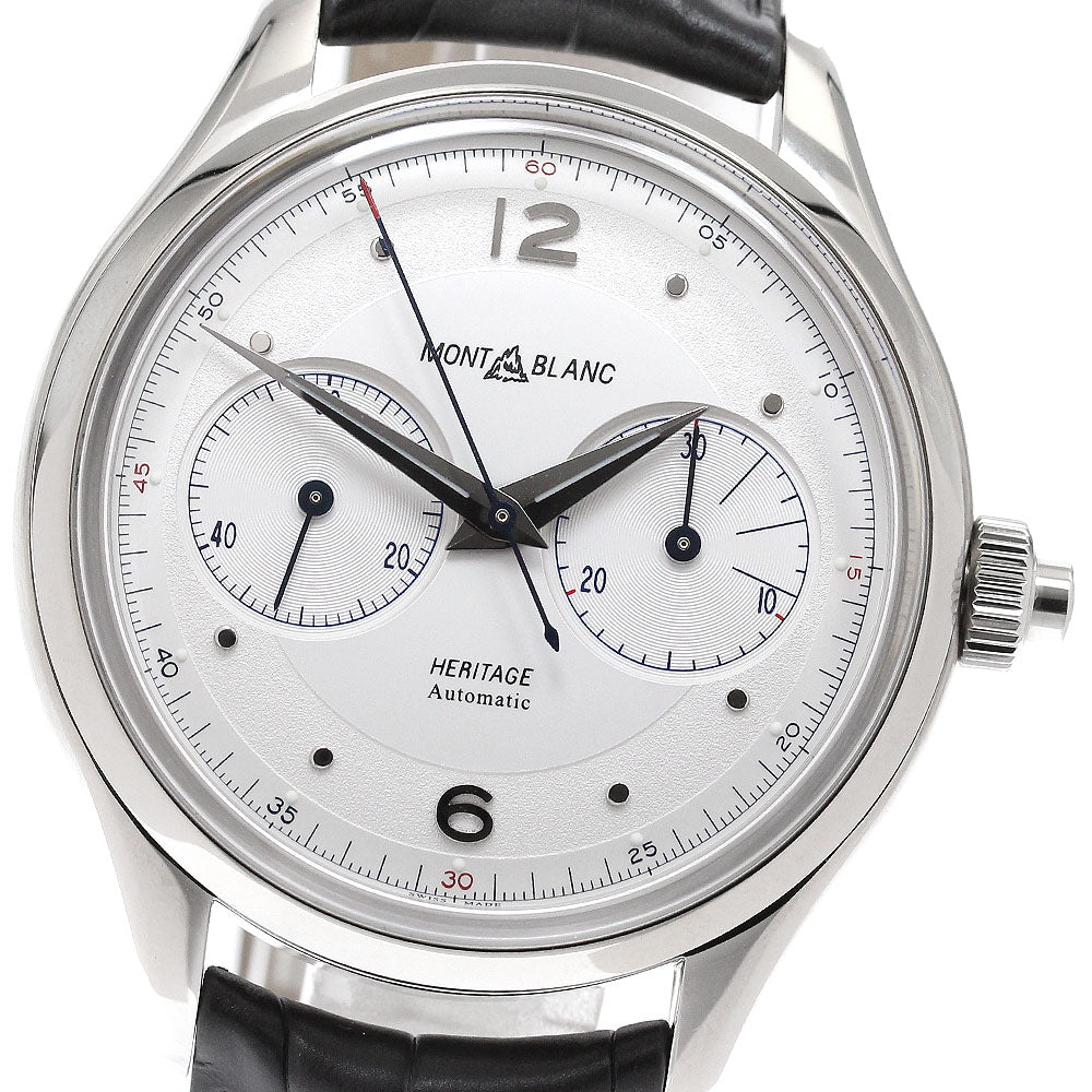 MONTBLANC Heritage Monopusher 7494/119951 Chronograph Silver Dial Automatic Men's Watch_949791