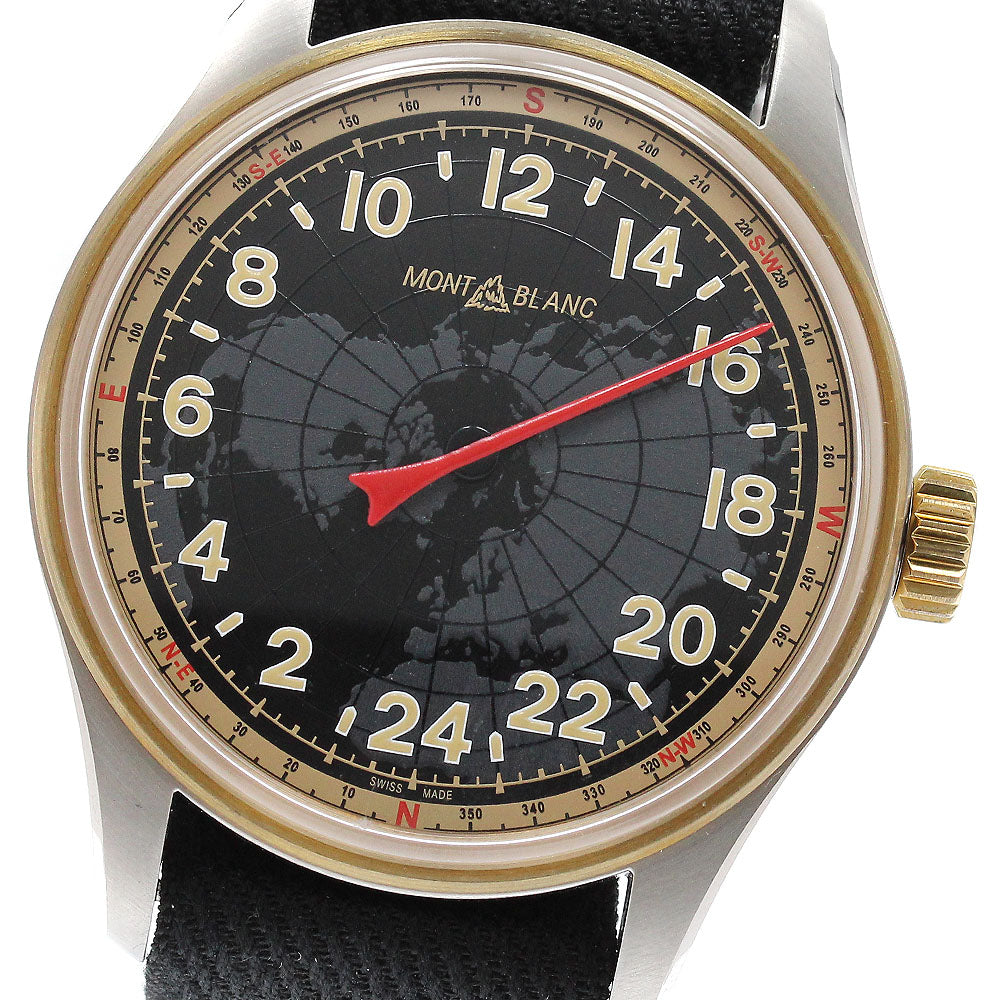 MONTBLANC 1858 Automatic 24H 126007 compass Black Dial Automatic Men's_949792