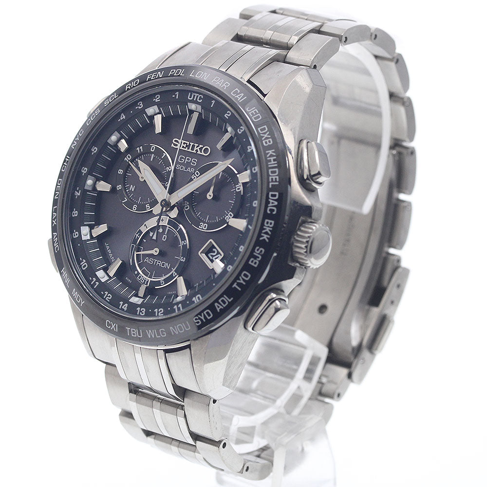 SEIKO Astron SBXB003/8X82-0AB0 GPS black Dial Solar Powered Radio Men's_950156