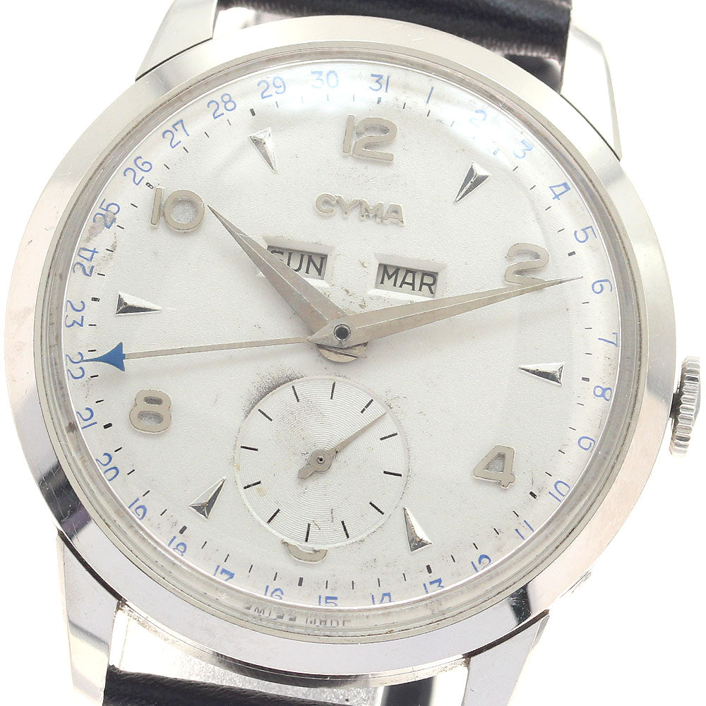 CYMA Triple calendar cal.455 white Dial Hand Winding Men's Watch_950167