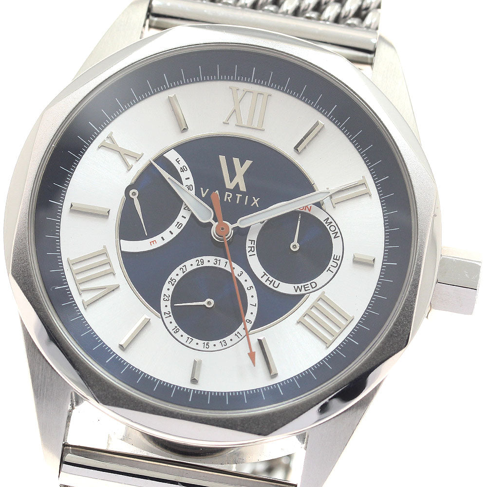 VARTIX ALIVE PR03 Power Reserve Silver / navy Dial Automatic Men's Watch_950168