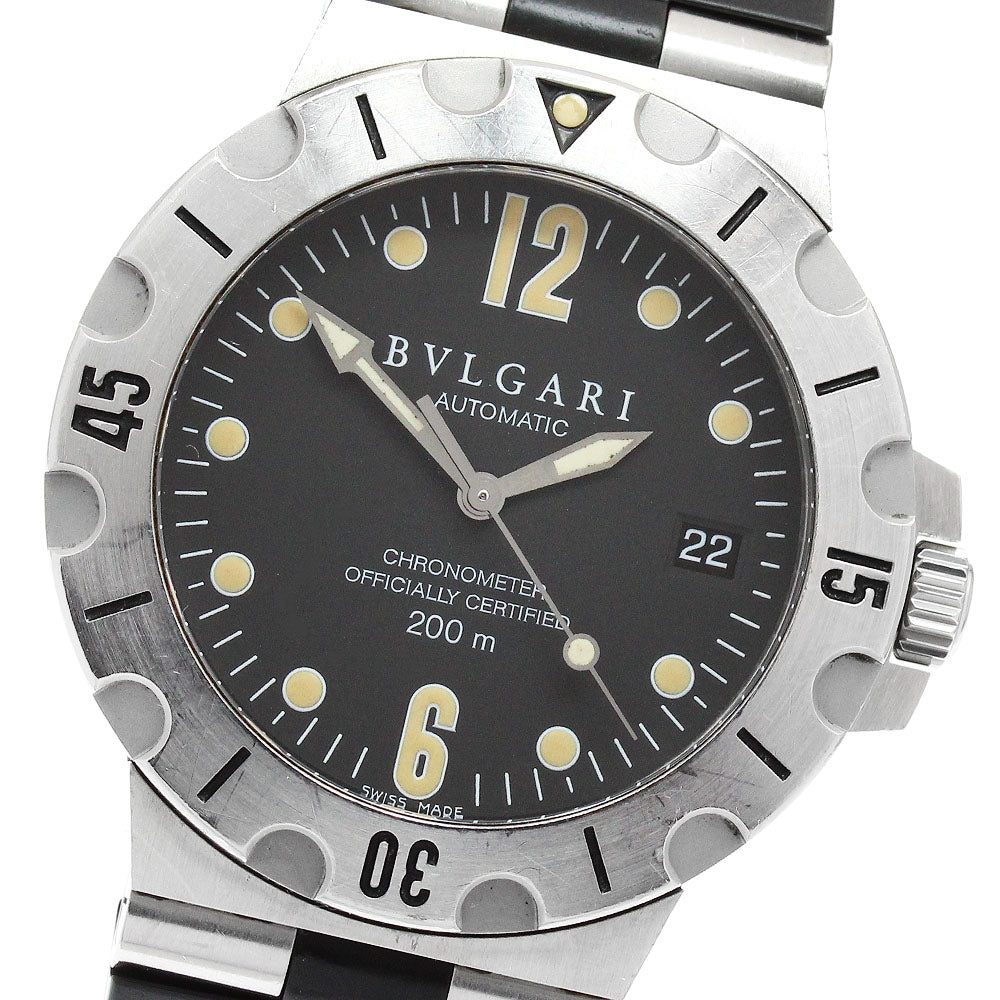 BVLGARI Diagono Scuba SD38S Date black Dial Automatic Men's Watch_950172