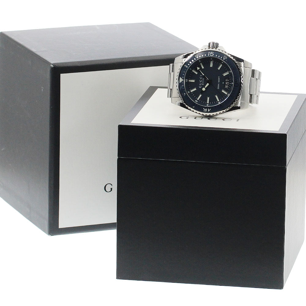 GUCCI Dive 136.2/YA136203 Date Navy Dial Quartz Men's Watch_950200