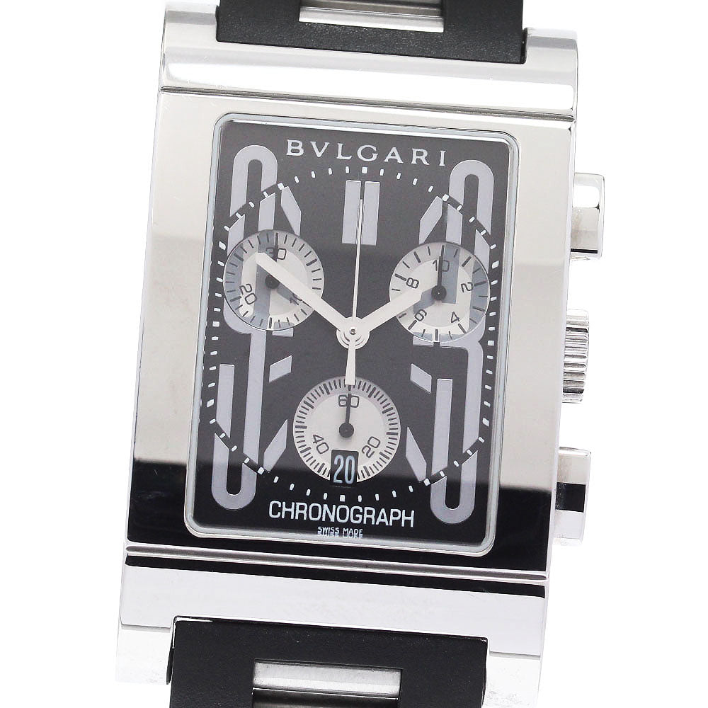 BVLGARI Rettangolo RTC49S Date Chronograph Quartz Men's Watch_950211
