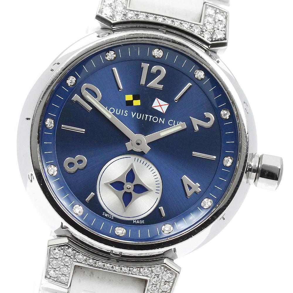 LOUIS VUITTON Tambour Lovely Cup Q12M4 Lug diamond 12P Quartz Ladies _950221