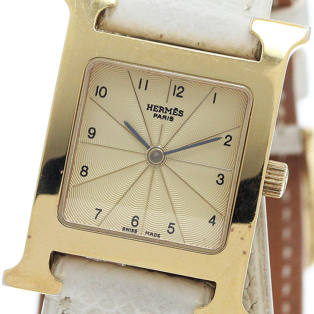 HERMES H watch HH1.201 Double Tour Gold Dial Quartz Ladies Watch_950261
