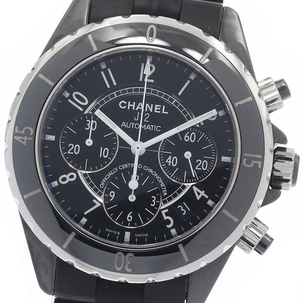CHANEL J12 H0939 Black ceramic chronograph Automatic Men's Watch_950270