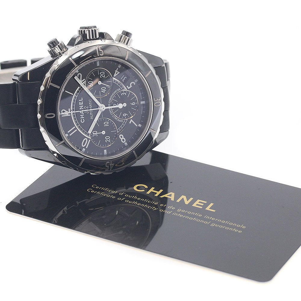 CHANEL J12 H0939 Black ceramic chronograph Automatic Men's Watch_950270