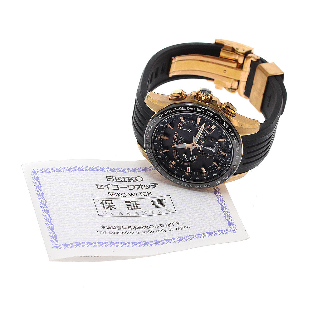 SEIKO Astron SBXB055/8X53-0AC0-2 GPS black Dial Solar Powered Radio Men's_950275