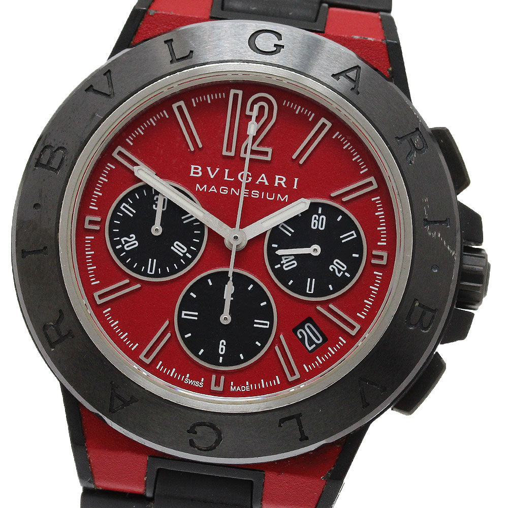BVLGARI Diagono Magnesium DG42SMCCH Chronograph Red / black Dial AT Watch_950310
