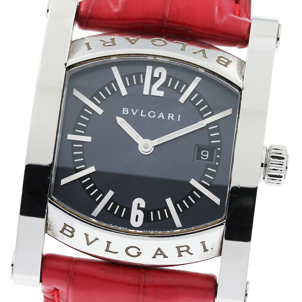 BVLGARI Assioma AA39S Date Dark gray Dial Quartz Boy's Watch_950330