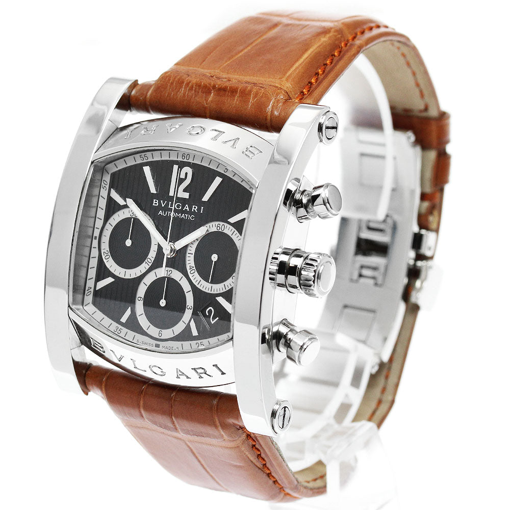 BVLGARI Assioma AA48SCH Chronograph Date black Dial Automatic Men's Watch_950352