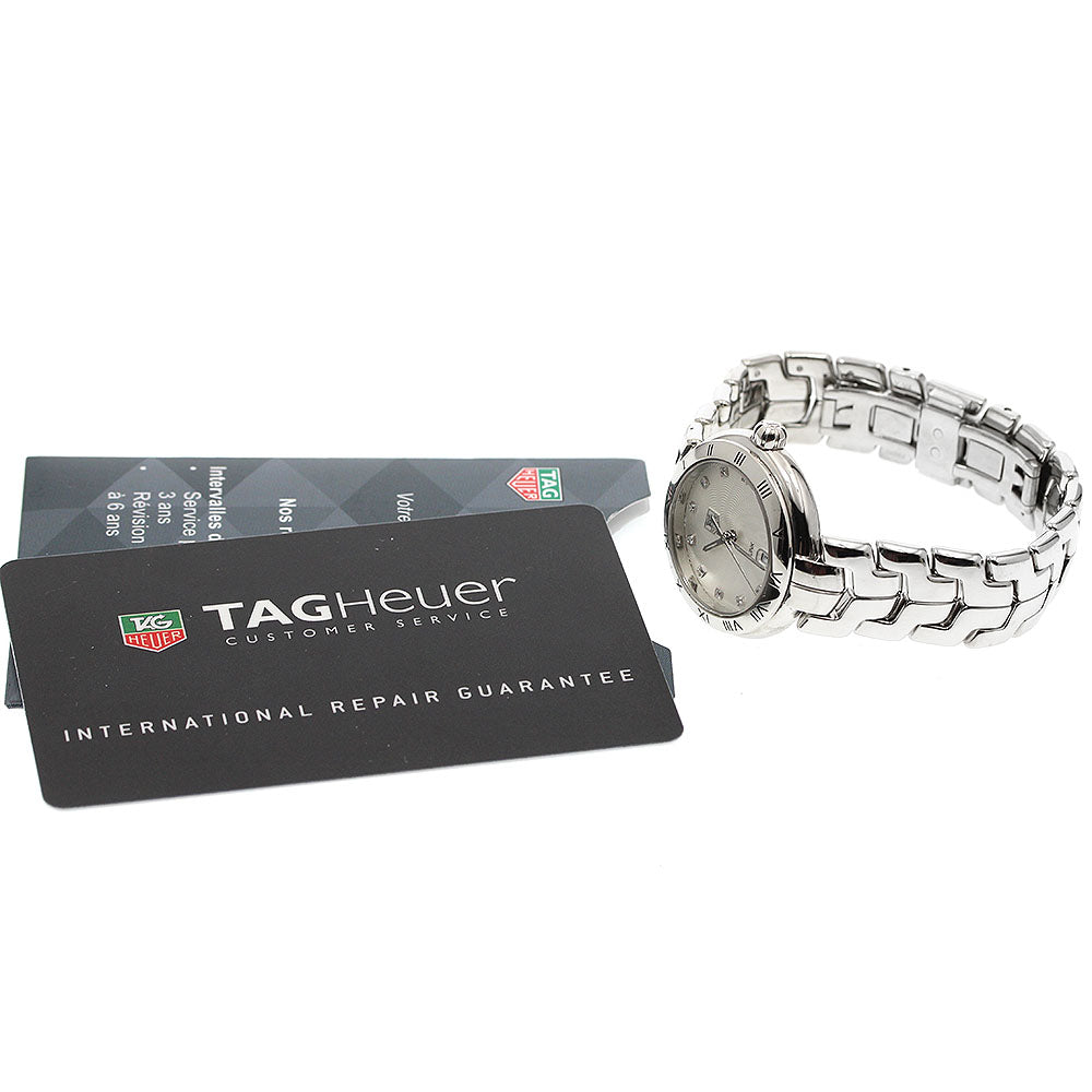 TAG HEUER Link WAT1411 11P diamond date Silver Dial Quartz Ladies Watch_950371