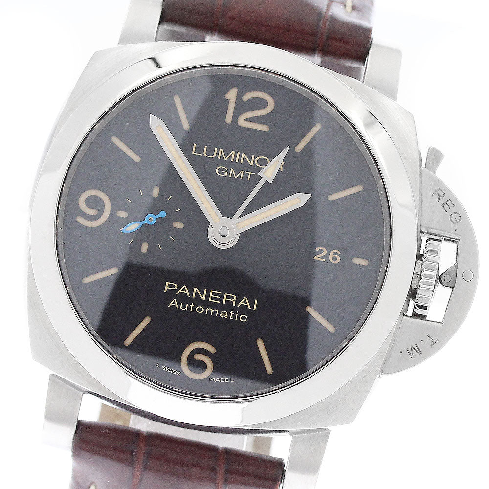 PANERAI Luminor 1950 Acciaio PAM01320 GMT date black Dial Automatic Men's Watch_950372