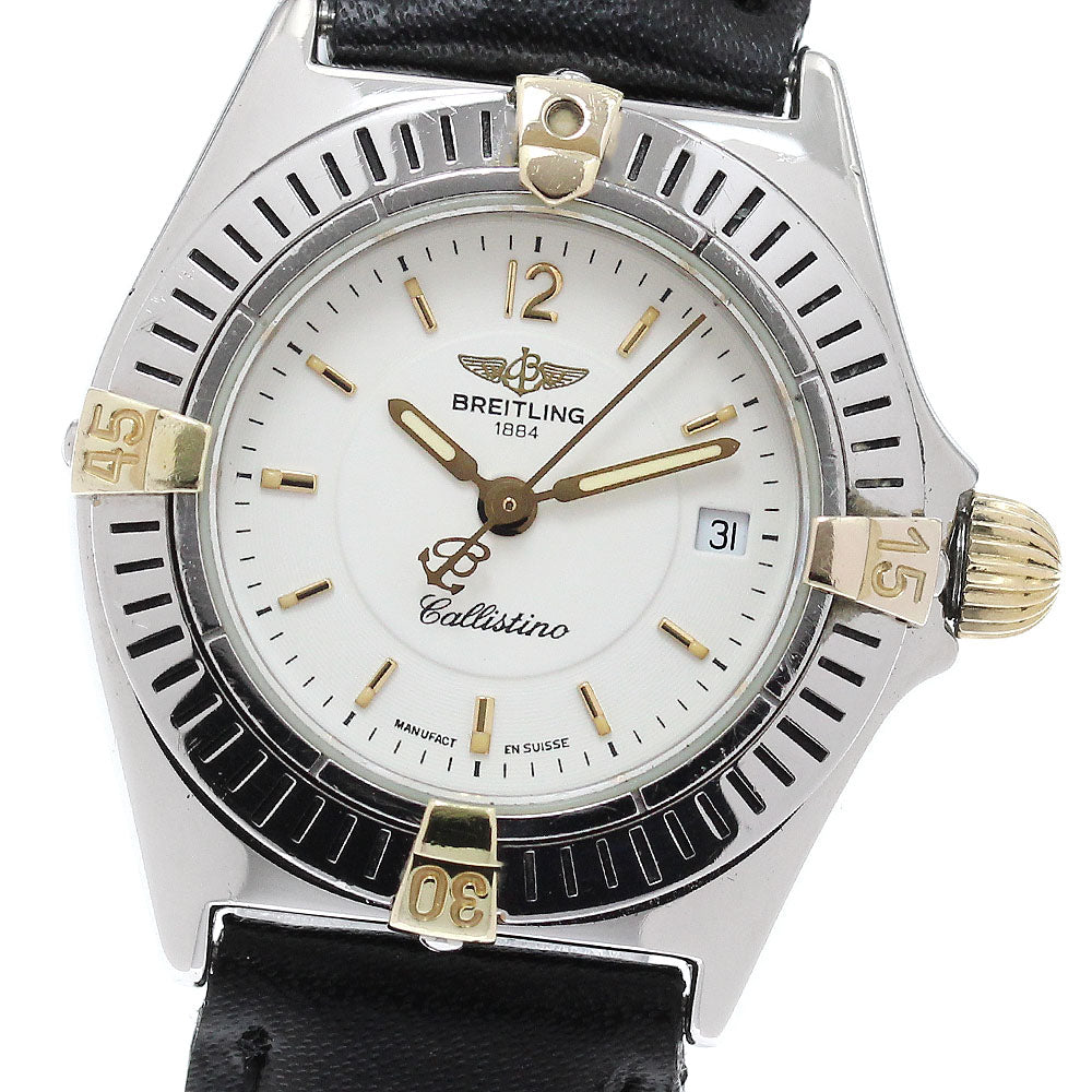 BREITLING Calistino B52044 Date white Dial Quartz Ladies Watch_950382
