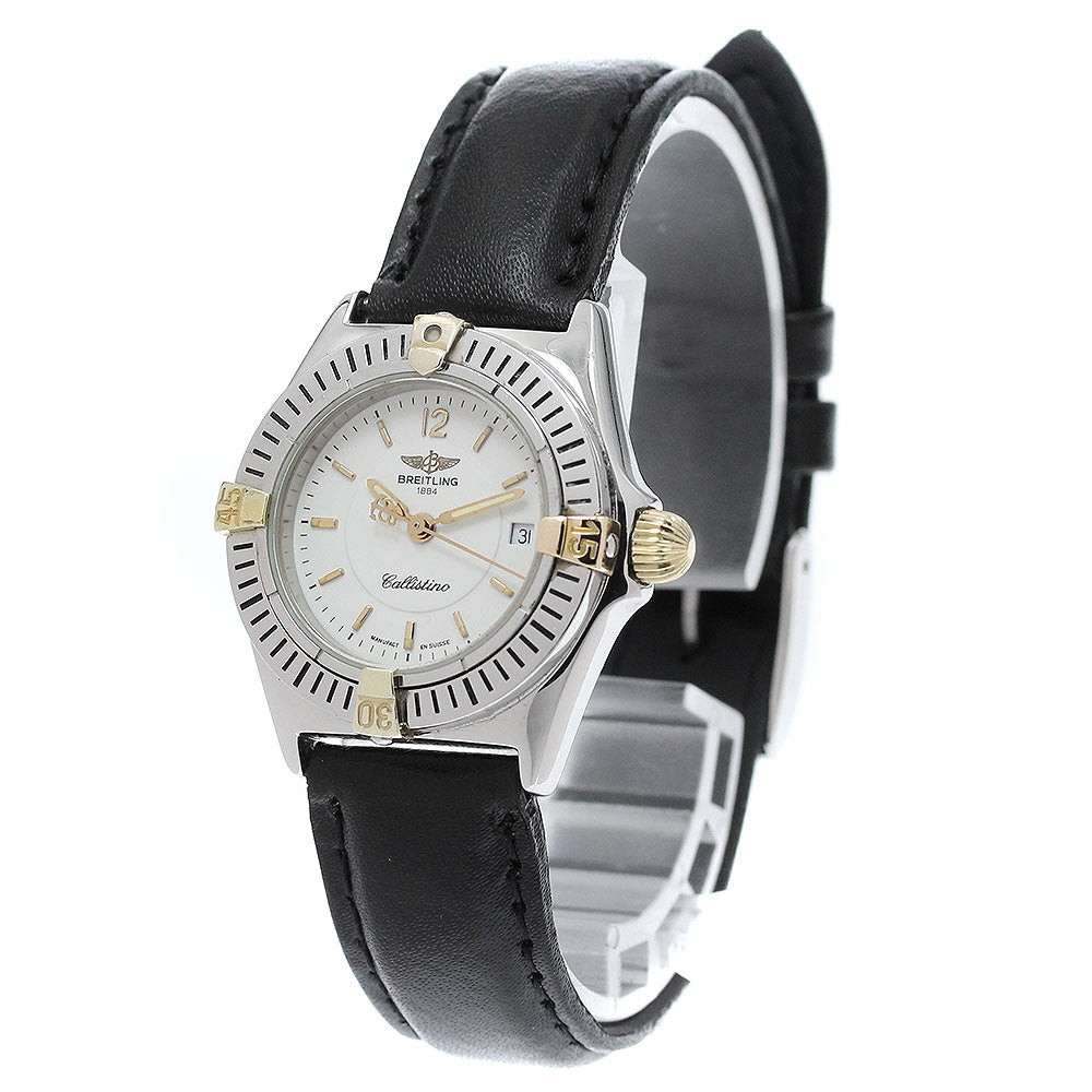 BREITLING Calistino B52044 Date white Dial Quartz Ladies Watch_950382