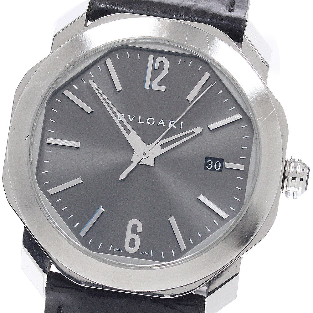 BVLGARI Octo OC41S/102855 Date Black Dial Automatic Men's Watch_950397