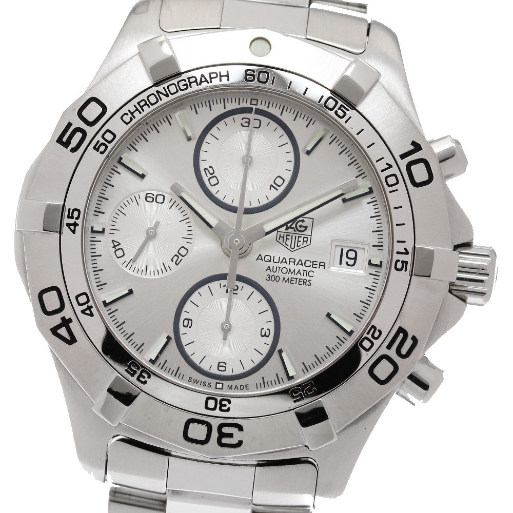 TAG HEUER Aqua racer CAF2111 Chronograph Silver Dial Automatic Men's_950400