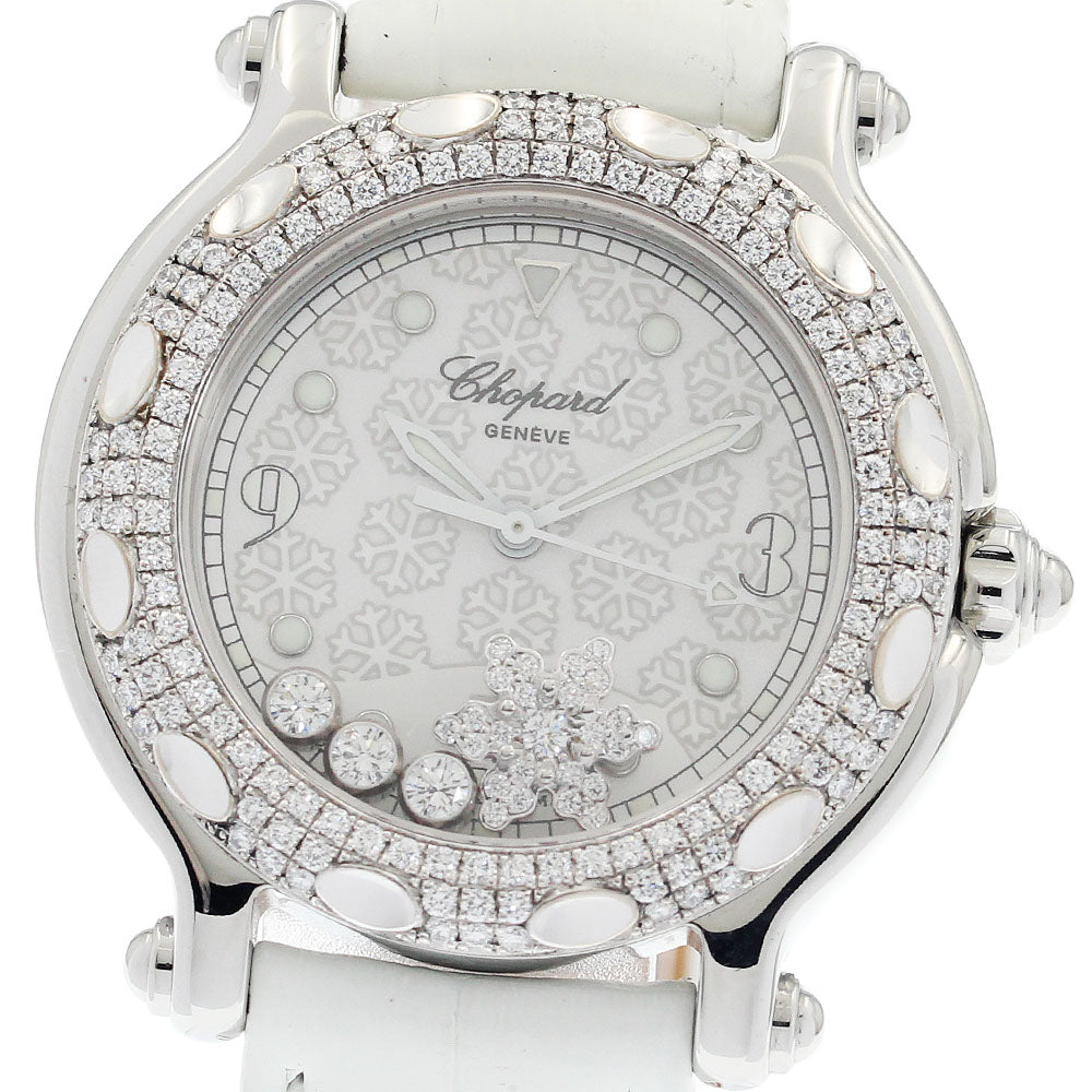 Chopard Happy Snowflake 27/8943 Diamond Bezel White / Silver Dial Quartz Ladies Watch_950405