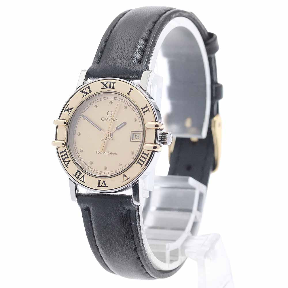 OMEGA Constellation Date gold Dial Quartz Ladies Watch_950420