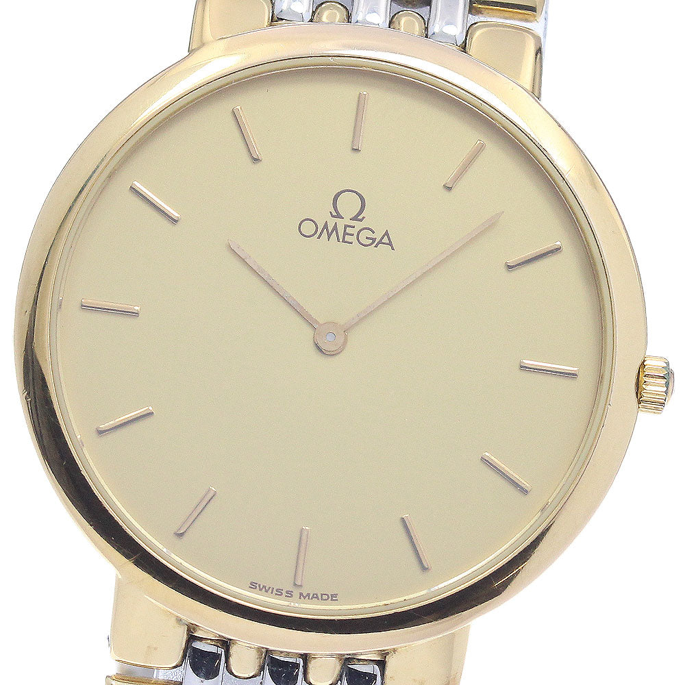 OMEGA De Ville round gold Dial Quartz Men's Watch_950459