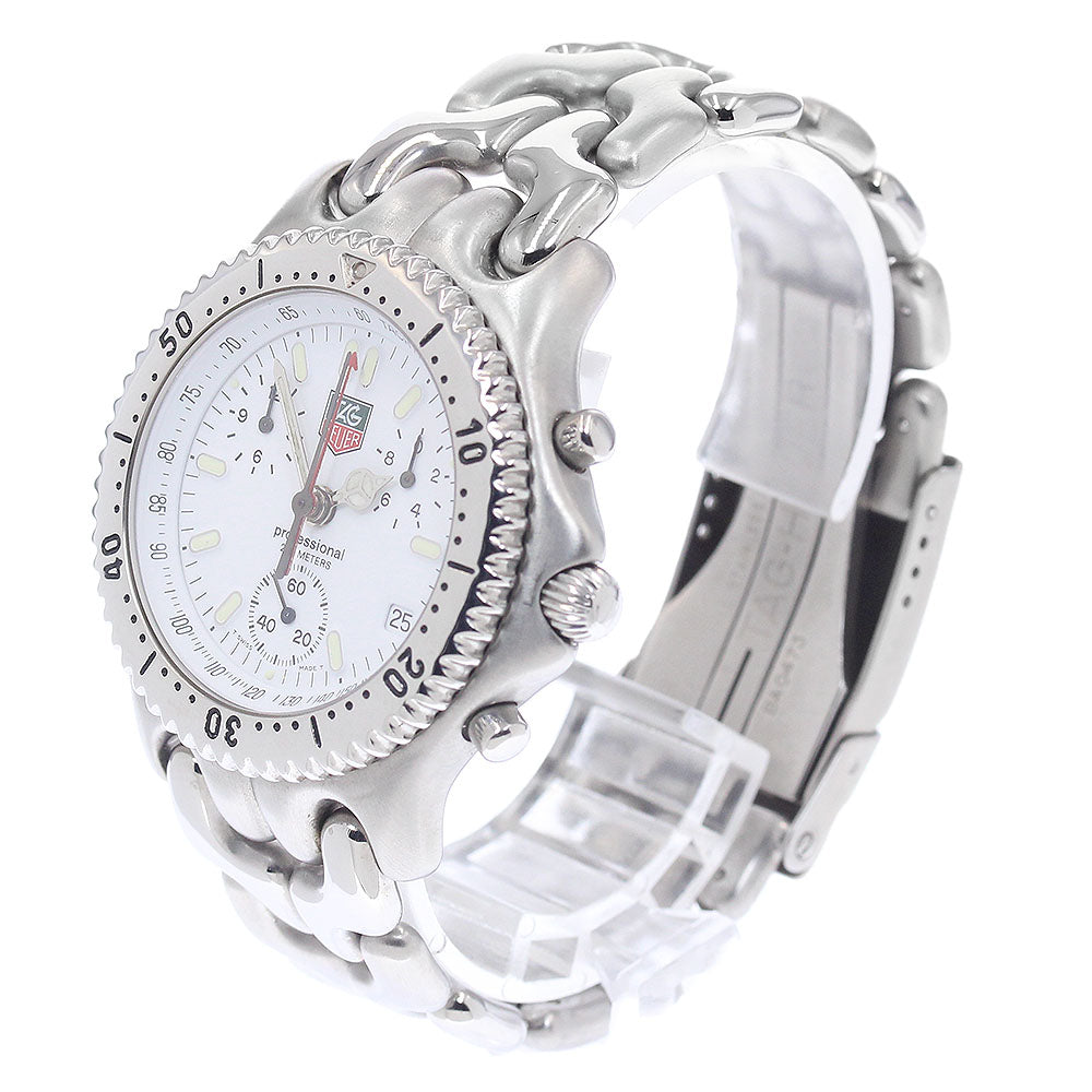 TAG HEUER S/el Chrono CG1112-0 Date white Dial Quartz Men's Watch_950474