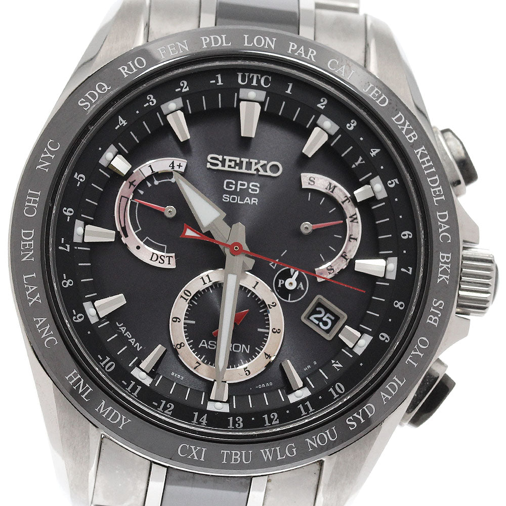 SEIKO Astron SBXB041/8X53-0AB0-2 Day date Solar Powered Radio Men's Watch_950512