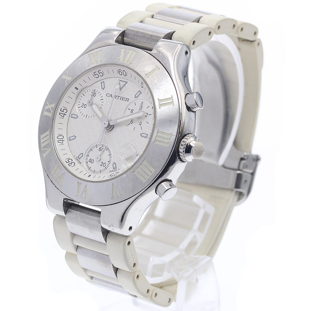 CARTIER CHRONOSCAPH W10184U2 Chronograph Date Silver Dial Quartz Men's_950526