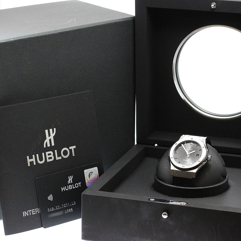 HUBLOT classic fusion titanium racing gray 542.NX.7071.LR Date gray Dial Automatic Men's Watch_950532