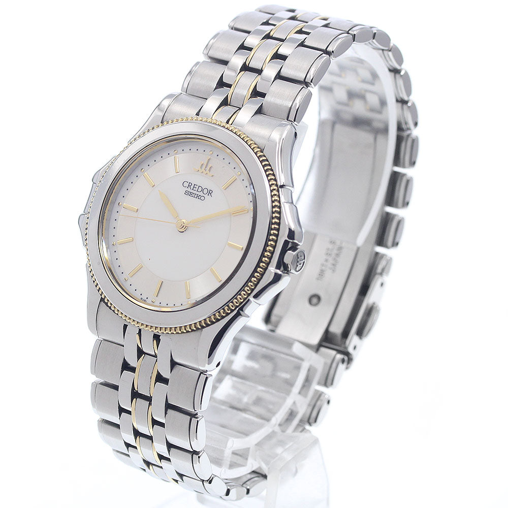 SEIKO CREDOR GCAR034/8J81-6B60 18K Yellow Gold Silver Dial Quartz Men's_950552