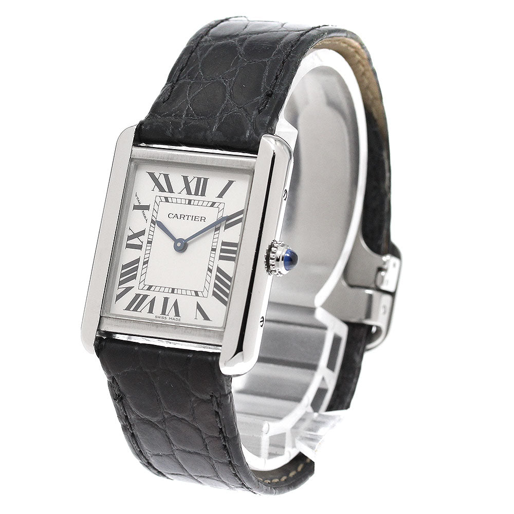 CARTIER Tank solo SM W5200005 Silver Dial Quartz Ladies Watch_950597