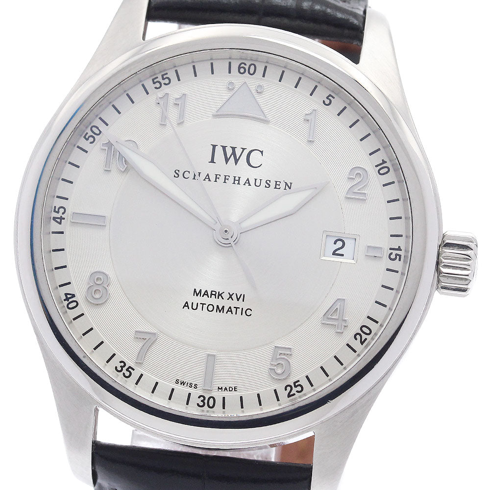 IWC SCHAFFHAUSEN Spitfire Mark XVI IW325502 Date Silver Dial Automatic Men's Watch_950616