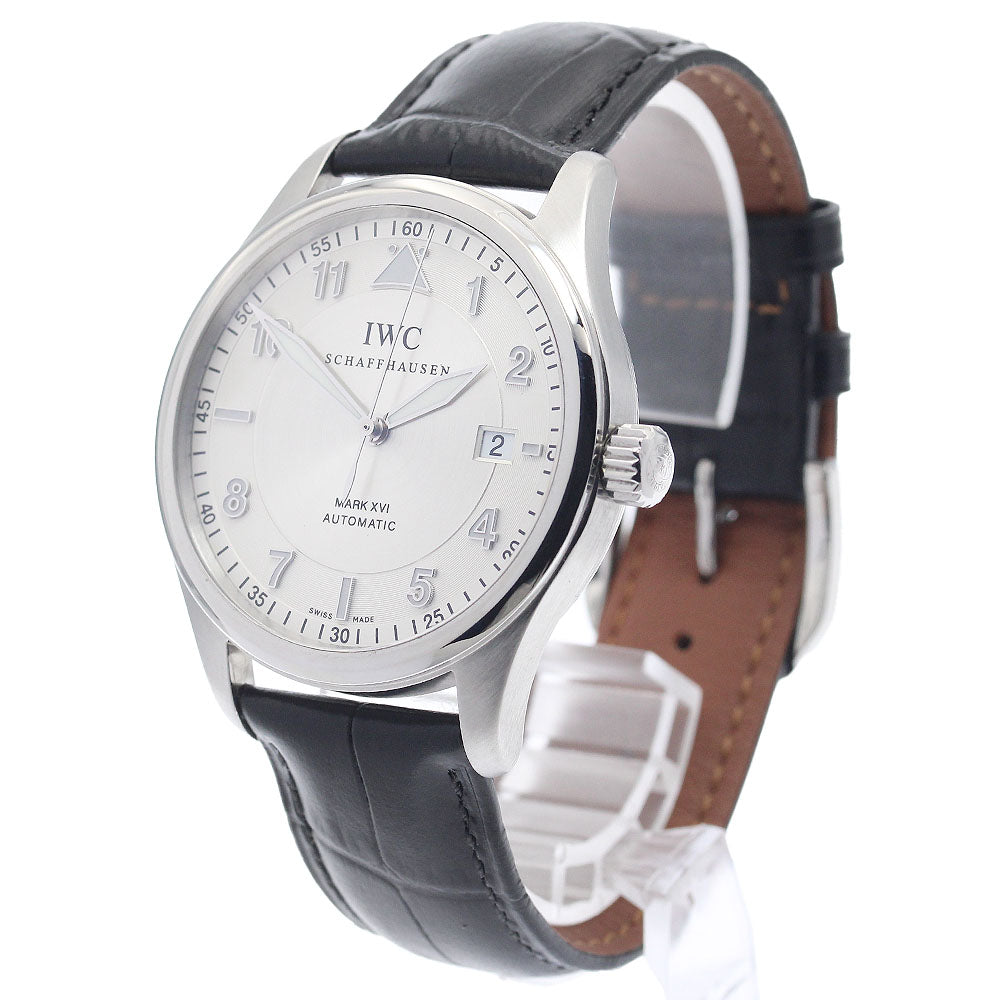 IWC SCHAFFHAUSEN Spitfire Mark XVI IW325502 Date Silver Dial Automatic Men's Watch_950616