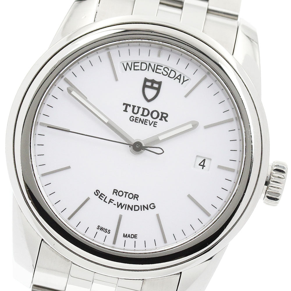 TUDOR Glamor Date Day 56000 white Dial Automatic Men's Watch_950624
