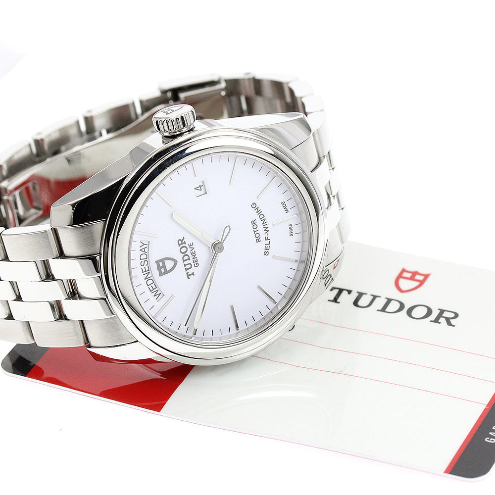 TUDOR Glamor Date Day 56000 white Dial Automatic Men's Watch_950624
